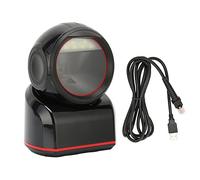 USB 2D 1D Barcode Scanner, Omnidirectional Desktop QR Code Reader with 617nm Red LED, for Phone and Computer Screens, ABS Material Label Scanner for Retail Supermarkets (Black)