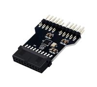 USB 3.0 19 in to 2 times the output of USB 2.0 9-pin desktop motherboard