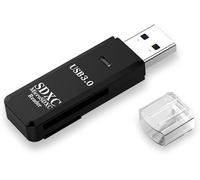 USB 3.0 2 in 1 HighSpeed Memory Card Reader Adapter for Micro SD SDXC TF T-Flash,for PC, Micro SD Card to USB Adapter for Camera Memory Card Reader, Wansurs Card Reader for Laptop