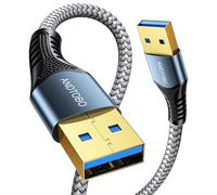 USB 3.0 A to A Male Cable, [1.65FT/0.5M] USB 3.0 Male to Male Extension Cable, [5Gbps Transfer] Double End USB Cable for Laptop PC, Tablet, Hard Drive, DVD, Camera, Blu-Ray player, Macbook, ect.