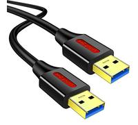 USB 3.0 A to A Male Cable 10 FT,USB to USB Cable Type A Male to Male Cable USB 3.0 Double End USB Cord for Hard Disk, Cameras,Laptop Cooler, DVD Player and More (10ft/3M)