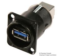 USB 3.0 A to B Reversible Socket to Socket Panel Mount NEUTRIK