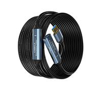USB 3.0 Active Extension Cable 15M/50FT, USB-A Male/Female, 5Gbps, 2X Chips | Dual booster chips ensure stable 5Gbps transfer over 15M, with USB-C power, gold-plated connectors and full 5-layer shielding