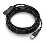 USB 3.0 Active Extension Cable 20 Feet, Heavy Duty Type-A Male to Female Extender Cord with a Signal Booster Smart Chip for Printer, Xbox, Webcam, VR, etc- 20ft