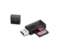 USB 3.0 Card Reader, 2 in 1 High-Speed Memory Card Reader to USB Adapter for Camera with Dual Slot for SD/SDHC/MMC/Micro SDXC/UHS-II Cards, Compatible with MacBook, Dell and More Laptop