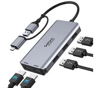 USB 3.0 Docking Station, HDMI Splitter Extended Display Dual HDMI Adapter USBC Laptop Universal USB Docking Station with 2 Hdmi Dual Monitor Dock for M1 M2 MacBook Pro/Air, Microsoft, Dell, HP