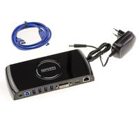 USB 3.0 Docking Station To GIGABIT ETHERNET USB HUB DVI HDMI Audio