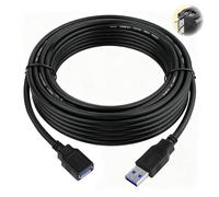 USB 3.0 Extension Cable 5m, High Speed USB Male to Female Extension Cable, USB 3.0 Extender High Speed Cord Type A for Laptop, PC, USB Hub, Keyboard, Mouse - Stable Long-Distance Data Transfer