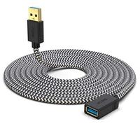 USB 3.0 Extension Cable 6m, VCZHS Durable Braided USB 3.0 Extension Cable - A-Male to A-Female for USB Flash Drive, Card Reader, Hard Drive, Keyboard,Mouse,Playstation, Xbox, Printer, Camera