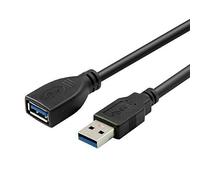USB 3.0 Extension Cable, A Male to A Female Data Cord, 5Gbps Black-30cm