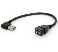 USB 3.0 Extension Cable Left Angle 90 Degree Adapter Type A Male To Female High Speed Connection Super fast 5Gbps Data Transfer Sync lead (LEFT)