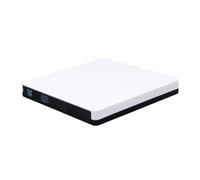USB 3.0 External DVD Burner Writer Recorder DVD RW Optical Drive CD/DVD ROM Player ABS Plastic Material(White)