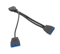 USB 3.0 Header Splitter - Extension Splitter Y Type 1 to 2 5Gbps Header, Internal Motherboard USB Hub, Multiport USB Splitter for PC, USB Extension Adapter for Computer | Audio Connector for Camera,