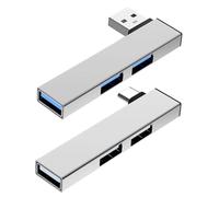 USB 3.0 Hub 1/2 Pack - High Device Port, Ultra Thin Data, USB Port Extension Hub for Laptop | Portable Heat Dissipation USB Extender with 5