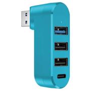 USB 3.0 Hub 4 Port - High Speed Extension Splitter, Rotary Multi-Device Adapter | Compact Design Plug And Play Connectivity for Laptop Tablet Console Prinma