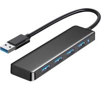 USB 3.0 Hub, 4-Port USB Hub USB Splitter USB Expander Ultra Slim Portable USB Hub for Laptop, Xbox, Flash Drive, HDD, Console, Printer, Camera,Keyborad, Mouse Compatible with Windows, Mac, Linux, etc.