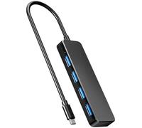 USB 3.0 Hub 4 Port USB Splitter Expander Compatible With Laptop Flash Drive HDD Console(Type c Port)