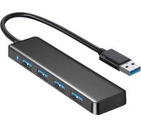 USB 3.0 Hub 4 Port USB Splitter Expander Compatible With Laptop Flash Drive HDD Console(USB Port)