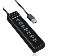 USB 3.0 Hub, 7-Port USB Data Hub Splitter for Laptop, PC, MacBook, Mac Pro, Mac Mini, More USB Devices-4FT(1x 3.0 Port+6X 2.0 Ports)