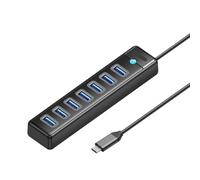 USB 3.0 Hub 7 Ports Type C Hub Compatible With Laptop Computer(USB C 7 Port 15CM)