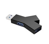 USB 3.0 Hub USB 2.0 Mini Y-shaped 3-IN-1 USB-C Hub Multi USB Splitter Hub Use Power Adapter Extender For PC Computer Laptop (USB black)