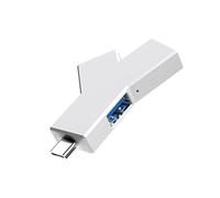 USB 3.0 Hub USB 2.0 Mini Y-shaped 3-IN-1 USB-C Hub Multi USB Splitter Hub Use Power Adapter Extender For PC Computer Laptop (TYPE C white)