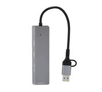 USB 3.0 Hub with Card Reader, Speed USB Docking Station, 5Gbps Data Transfer, 3 Ports and Memory Card Slots, Aluminum y Splitter for Laptop PC Phone Printer