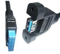 USB 3.0 Internal Extension Cable 50Cm 19 Pin Header Socket DeLock 83118