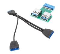 USB 3.0 Internal Hub Splitter, USB 3.0 19/20 Pin Y Type Computer Extension Cable Splitter, Computer Cable Adapters for Desktops, Computers