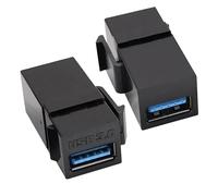 USB 3.0 Keystone Jack Inserts - 2 Pack USB 3.0 A Keystone Female to Female Adapter | High Speed Wall Module Extension Connector USB Socket for Synchronization Charging