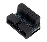 Usb 3.0 Motherboard Adapter - 90 Degree 19/20 Pin Cable Runner, Internal Header Connector, Space Saving Pc Component | Stable Data Transfer Extension Solution For Computer, Workstation, Desktop