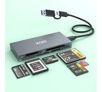 USB 3.0 Multi 8 in 1 USB C/USB A XQD Card Reader for Sony G M Series/Lexar 2933x/1400x Mark XQD/CF/XD/MS/SD/TF,10Gbps Type C Memory Card Adapter for Windows/Mac OS/Linux/Android