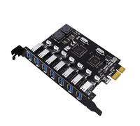 USB 3.0 PCI-E Expansion Card Adapter 7 Ports USB 3.0 Hub Adapter External Controller PCI-E Extender PCI Express Card for Desktop OUYNIEI(VIA Chip)