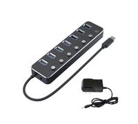 USB 3.0 Power Adapter 7 Ports Splitter Hub US Plug B