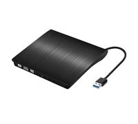 USB 3.0 Slim External DVD-RW CD Writer Drive Burner Reader Player Optical Drives DVD ROM Player Play(Black)