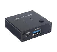 USB 3.0 Switch 2 in 1 Out, USB Switcher 2 Computers Sharing Keyboard or Mouse Printer Scanner Webcam, Printer Splitter for 2 Computers, 2 Port USB Selector Switch with 2 USB3.0 Cables
