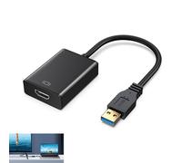 USB 3.0 to HDMI Adapter, 1080P USB to HDMI Converter Full HD for Windows 10/8.1/8/7, Support for Laptop, Projector, Monitor, HDTV, Adapter for Video and Audio Synchronization, Extend and Mirror Mode