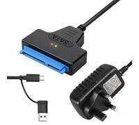 USB 3.0 to Sata Cable Hard Drive Adapter with 12V/2A Power Supply Sata to USB C Adapter External Hard Drive Reader Cable 3.5" Hdd & 2.5" Hdd/SSD High-Speed Transfer Lead for Windows Macos Linux UASP