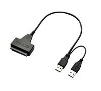 USB 3.0 to Satas Adapter Cable for 2.5" HDD Fast Data Transfer with 2 USB Ports and LED Activity Indicator