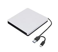 USB 3.0 Type-C External DVD Burner Writer Recorder DVD RW Optical Drive CD/DVD ROM Player MACs OS Windows XP/7/8/10(Bianco)