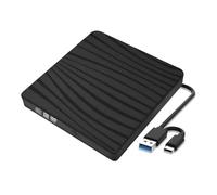 USB 3.0 Type C Portable DVD CD+/-RW External Burner Optical Drive ROM Disk Reader Compact Small