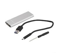 USB 3 1 M 2 SSD Enclosure, Compact Aluminum Case for NGFF For SATA Solid State Drives with Fast Data Transfer Support (Black )