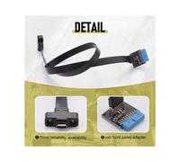 USB 3.1 Type C Front Panel Header Extension Cable 50 cm, USB 3.1 Type E to USB 3.1 Type C Cable,Gen 2 10 Gbps Cable