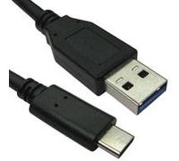 Cables Direct 0.5m USB 3.1 Male Type-C to Male Type-A Cable in Black