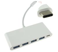 Kenable Usb 3.1 Type C Male To Usb 4 X Usb 3.0 Hub Sockets With Pd 15Cm