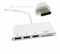 USB Type-C to 3 Port USB Hub & Card Reader