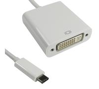 USB 3.1 Type C to DVI-I 24+5 Female 4K 30Hz Display Adapter Converter White