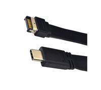 USB 3.1 Type-E to Type-C Male Extension Cable for Front Panel Headers 60cm Motherboard Panel Extension Wire for PC Case