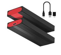 USB 3.2 2Gen HDDs External Enclosure Box NVMe PCIE Satas M Hard Drives Disk Mobile Case Two