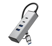 USB 3.2 Adaper 10Gbps 4 Port For Type C Devices Wide Compatibility Desktop Laptop USB Docking Station Aluminum Hub